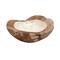 16" Natural Brown Wood and Shell Natural Decorative Bowl